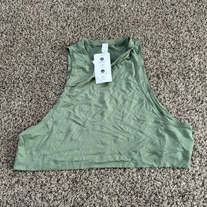 Avocado Olive Green Crop Top